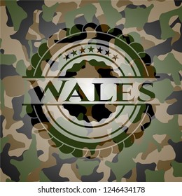 Wales on camo pattern