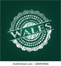 Wales on chalkboard