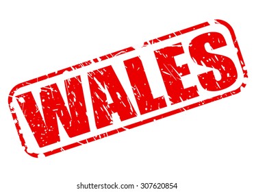 WALES red stamp text on white