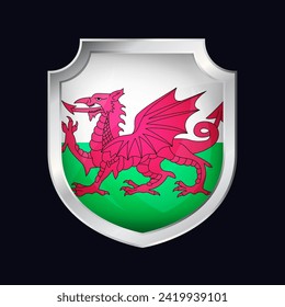 Wales Silver Shield Flag Icon