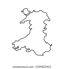 Wales, UK region map. Vector illustration.