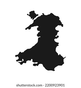 Wales, UK region map. Vector illustration.