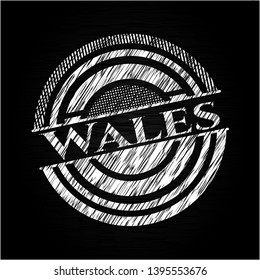 Wales written on a chalkboard. Vector Illustration. Detailed.