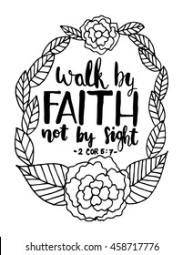 Walk By Faith Not By Sight Stock Vector (Royalty Free) 458717776 ...