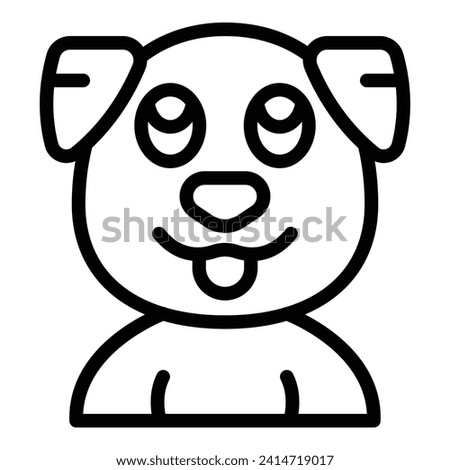 Walk canine pipe icon outline vector. Dog track. Obstacle dog lesson