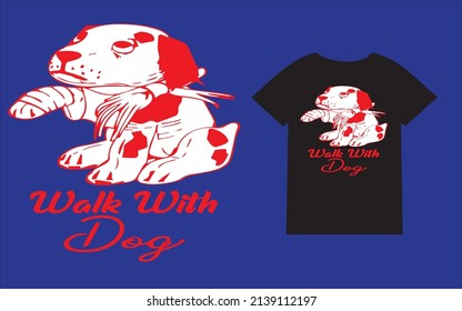 Walk with Dog vector design