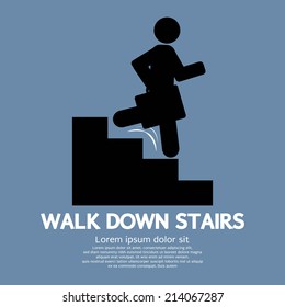 11,358 Walking down stairs icon Images, Stock Photos & Vectors ...