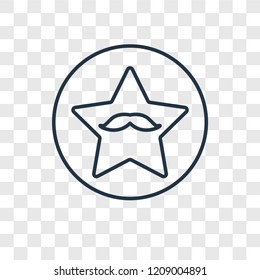 Walk of fame concept vector linear icon isolated on transparent background, Walk of fame concept transparency concept in outline style