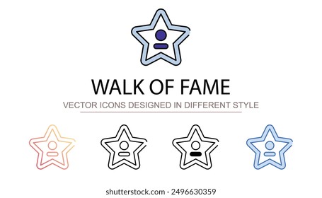 Walk Of Fame icon design with white background stock illustration