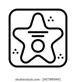 walk of fame icon in outline style