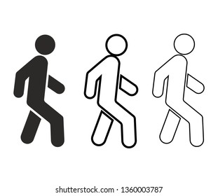 Walk flat vector icon