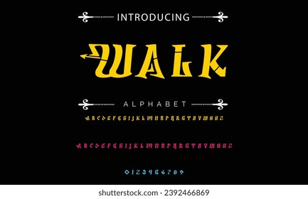 Walk Graffiti font text effect, spray and street text style
