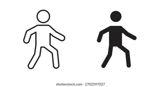 Icono de paseo con trazo editable y paquete de Vector plano