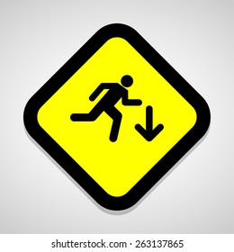 walk icon icon great for any use. Vector EPS10.