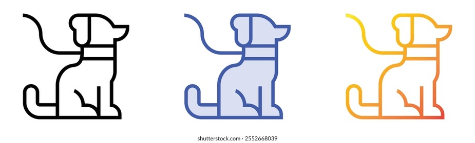 walk icon. Linear, Blue Fill and Gradient Style Design Isolated On White Background