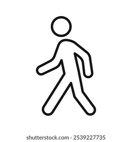 Walk icon outline collection or set in black and white