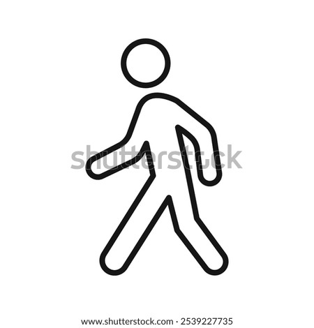Walk icon outline collection or set in black and white