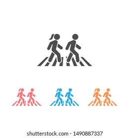 Walk icon set symbol logo template. Vector