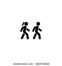 Walk icon symbol logo template. Vector illustration