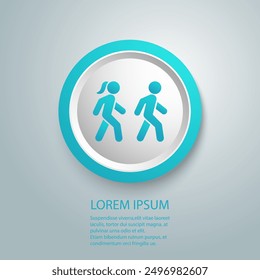 Walk icon symbol logo template. Vector illustration