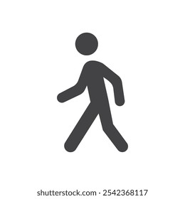 Walk icon Symbol mark in filled style