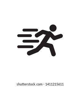 Walk icon symbol vector. on white background