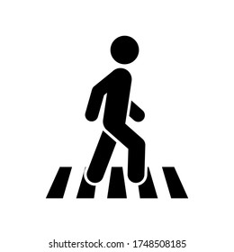 walk icon symbol vector on white background 