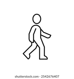 Walk icon Thin line art isolated
