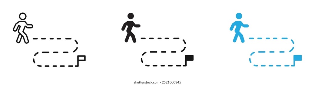 Walk icon thin line illustration