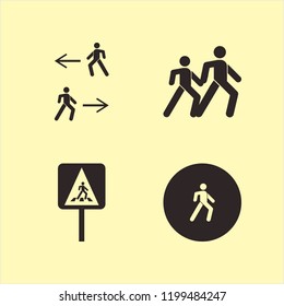 walk icon. walk vector icons set pedestrian sign, man walk, pedestrian and pedestrian people