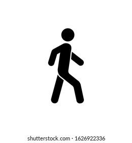 Walk icon vector isolated on white background