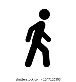 walk icon vector on white background