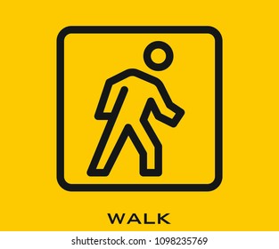 Walk icon vector signs