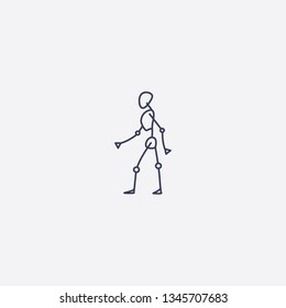 walk icon.Outline walk vector, illustrated icon for modern web and mobile design