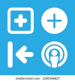 walk icons set with cross in square, man and target and back arrow to first track vector set