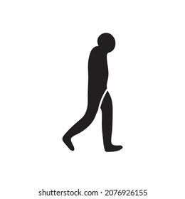 Walk logo vector icon template illustration design