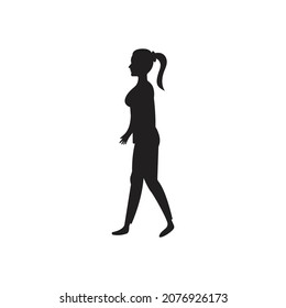 Walk logo vector icon template illustration design