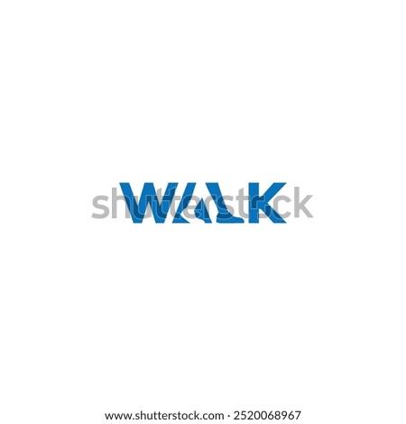 walk logotype, tiografi, type design vector illustration 