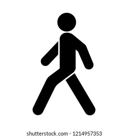 Walk man vector icon