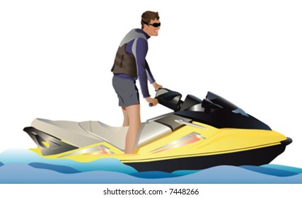 Walk on a water motorcycle