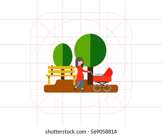Walk in Park Icon