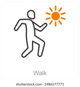 Icono de caminata y sendero