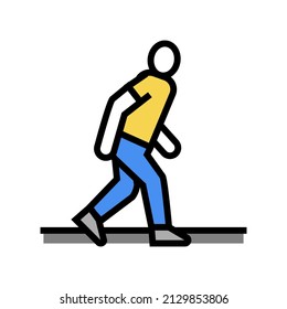 walk people color icon vector. walk people sign. isolated symbol illustration