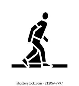walk people glyph icon vector. walk people sign. isolated contour symbol black illustration