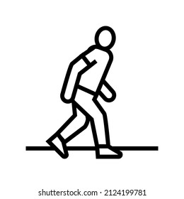 walk people line icon vector. walk people sign. isolated contour symbol black illustration