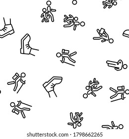 Ilustración de líneas delgadas del vector de movimiento Walk People