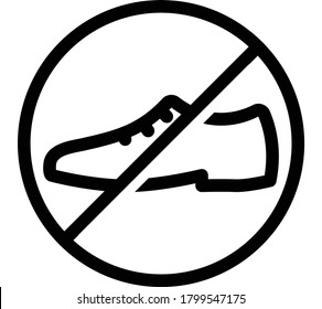 Icono plano de prohibición de caminar aislado en fondo blanco