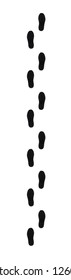 Walk. Shoes footprint. vector illustration