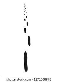 Walk. Shoes footprint. vector illustration