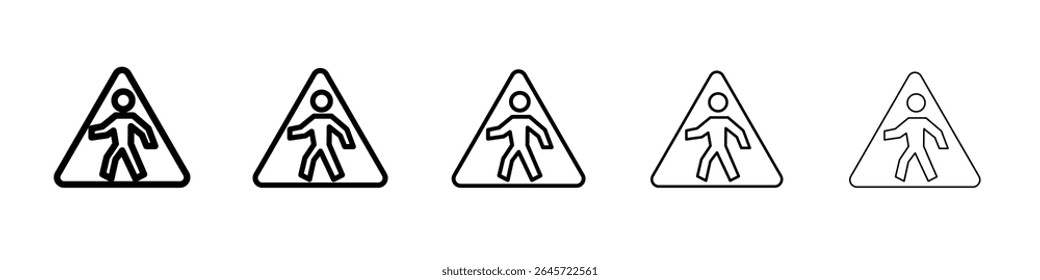 Icono de la muestra de la caminata Logotipo simple del contorno del Vector